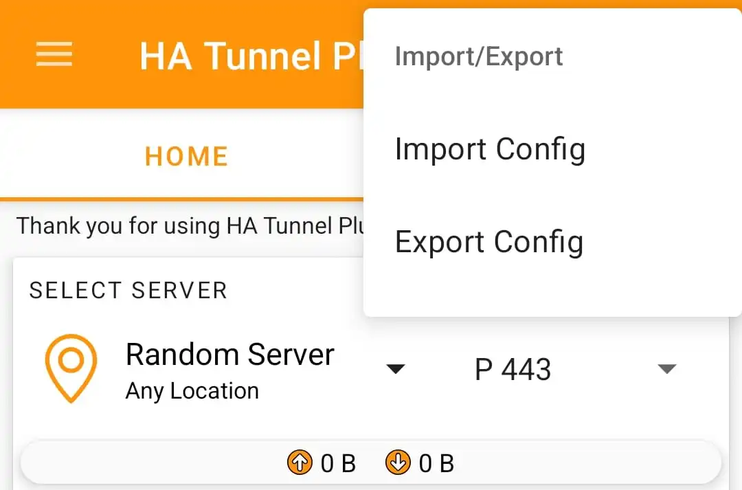 Importing HA Tunnel configs