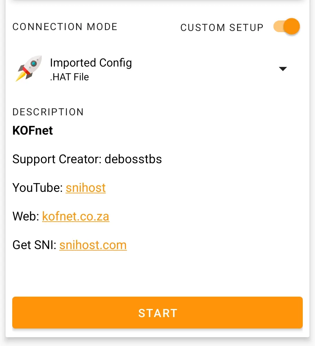 Tap Start to Connect