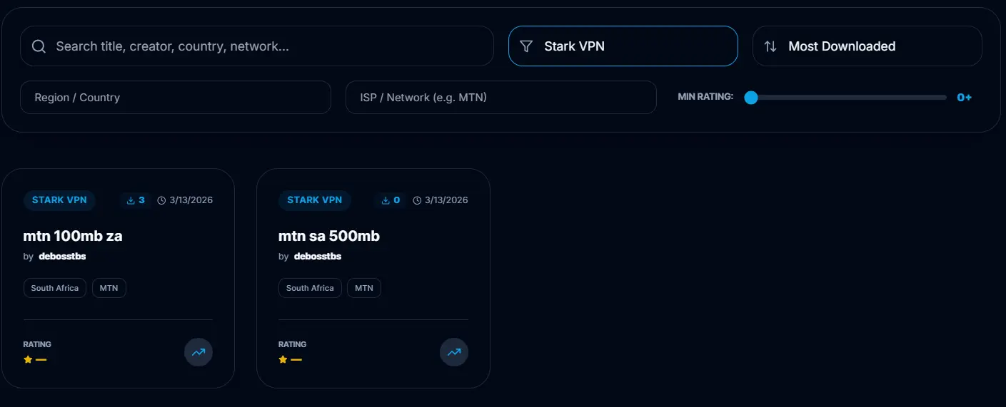 Stark VPN Config File Contents