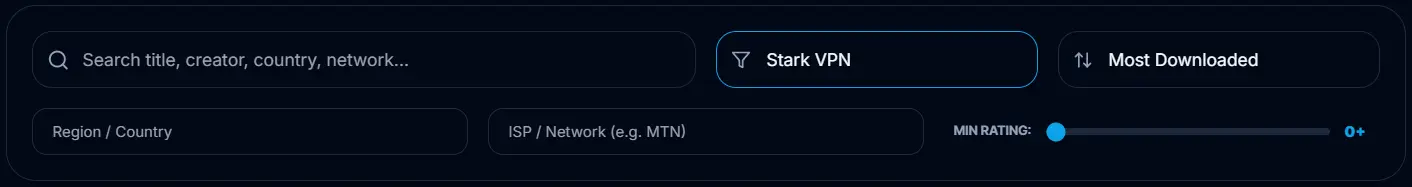 Stark VPN files ready to download