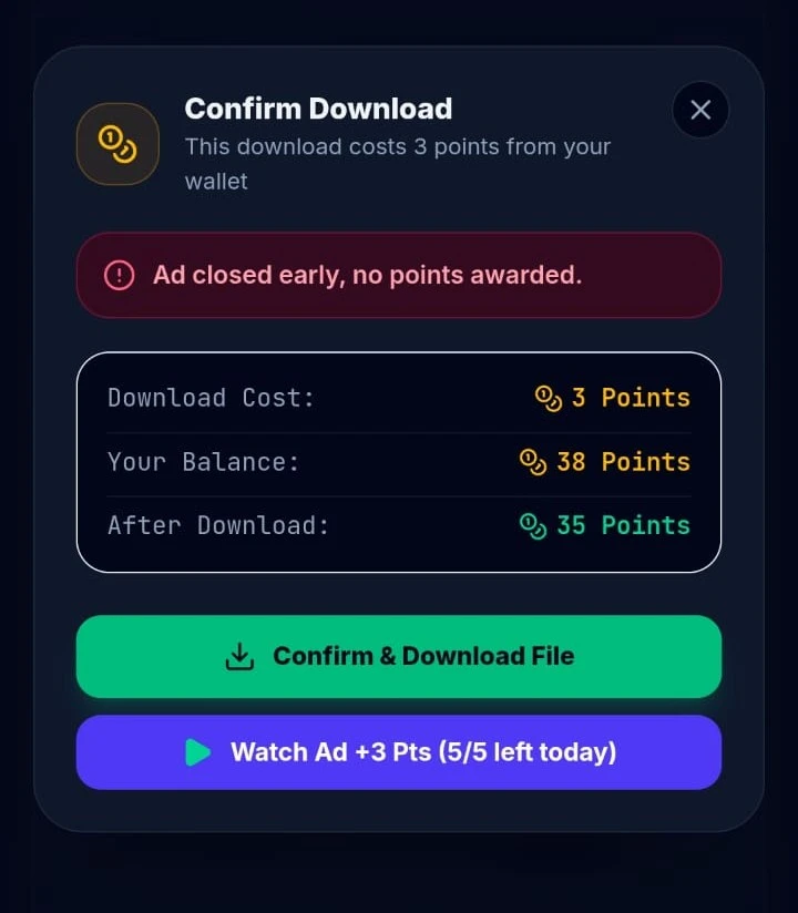 Confirm Download Modal