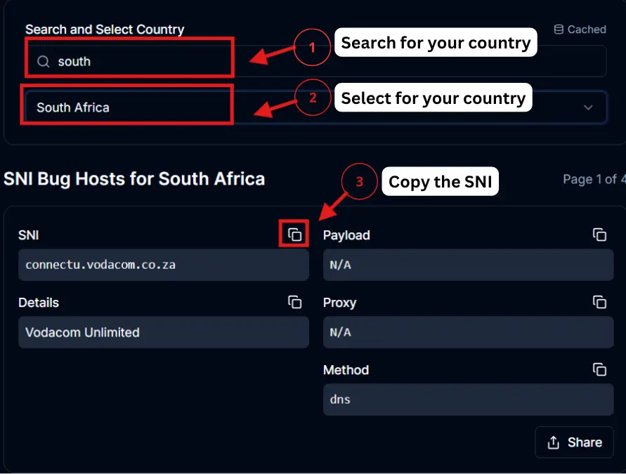 Generate SNI Bug Host